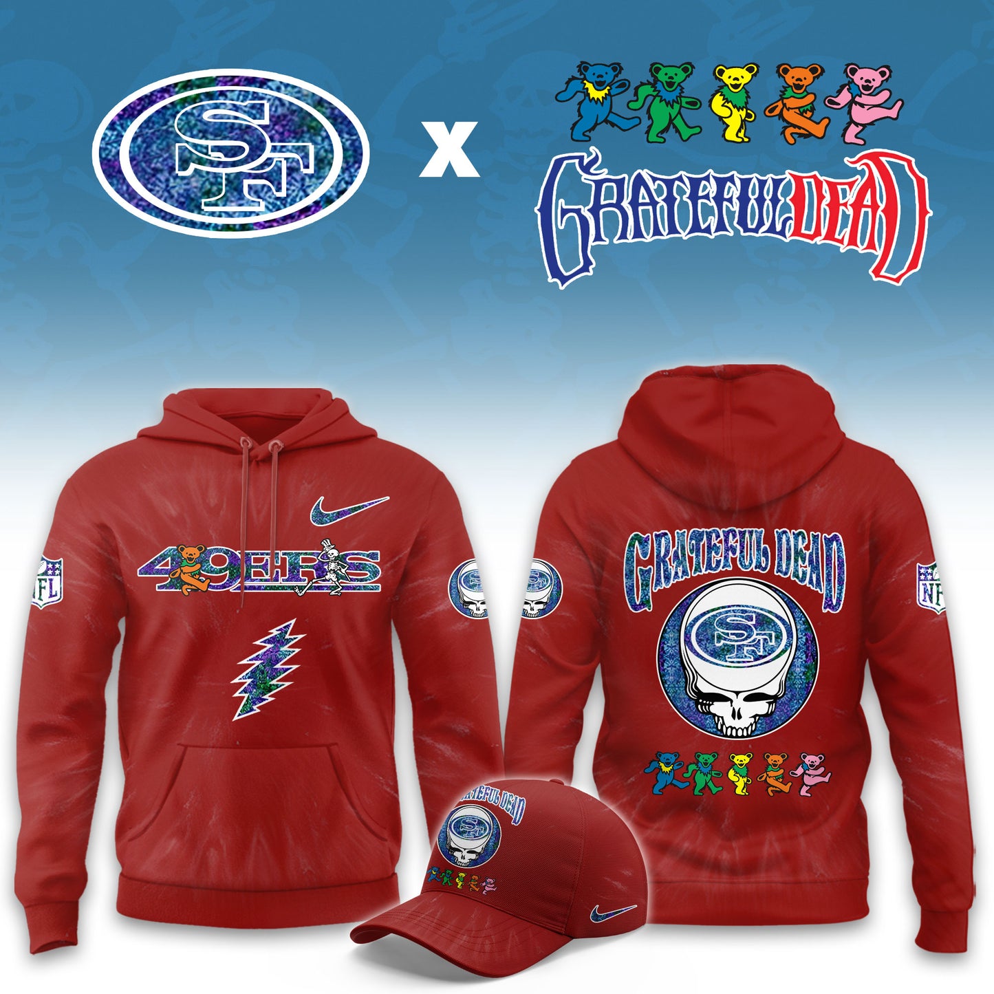 _San Francisco 49ers  Grateful Dead Limited Hoodie