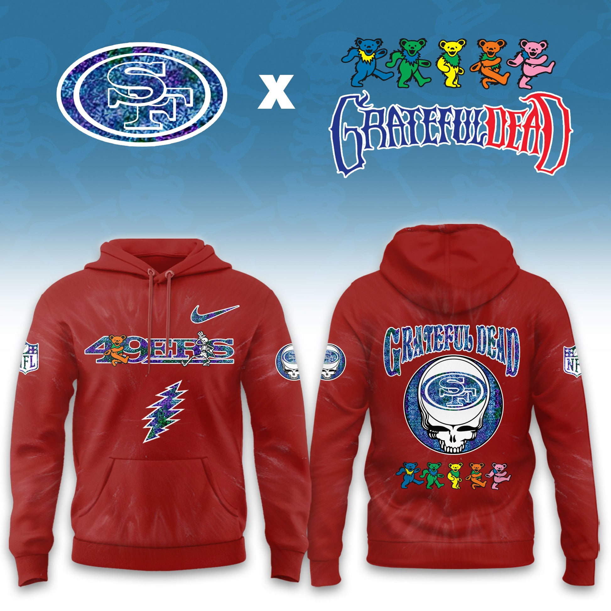 _San Francisco 49ers  Grateful Dead Limited Hoodie