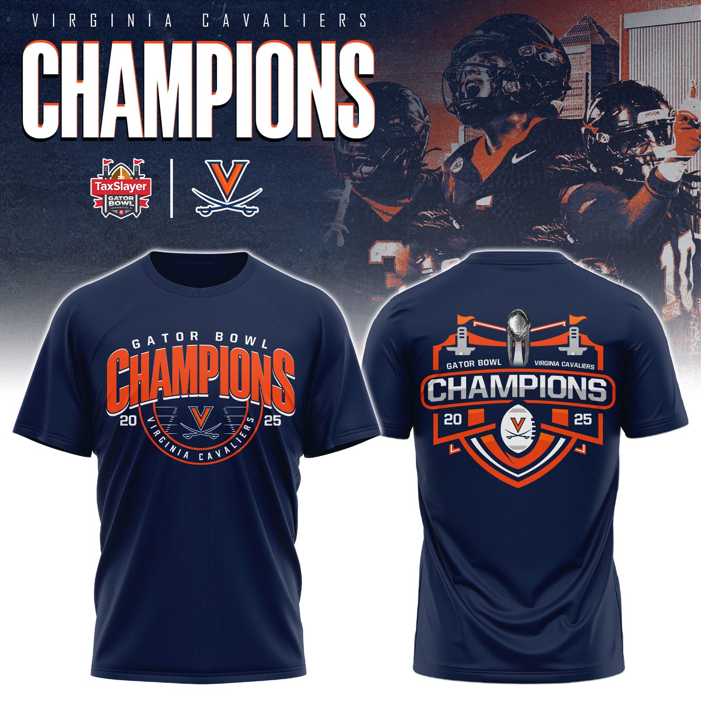Virginia Cavaliers – Gator Bowl Champions T-shirt
