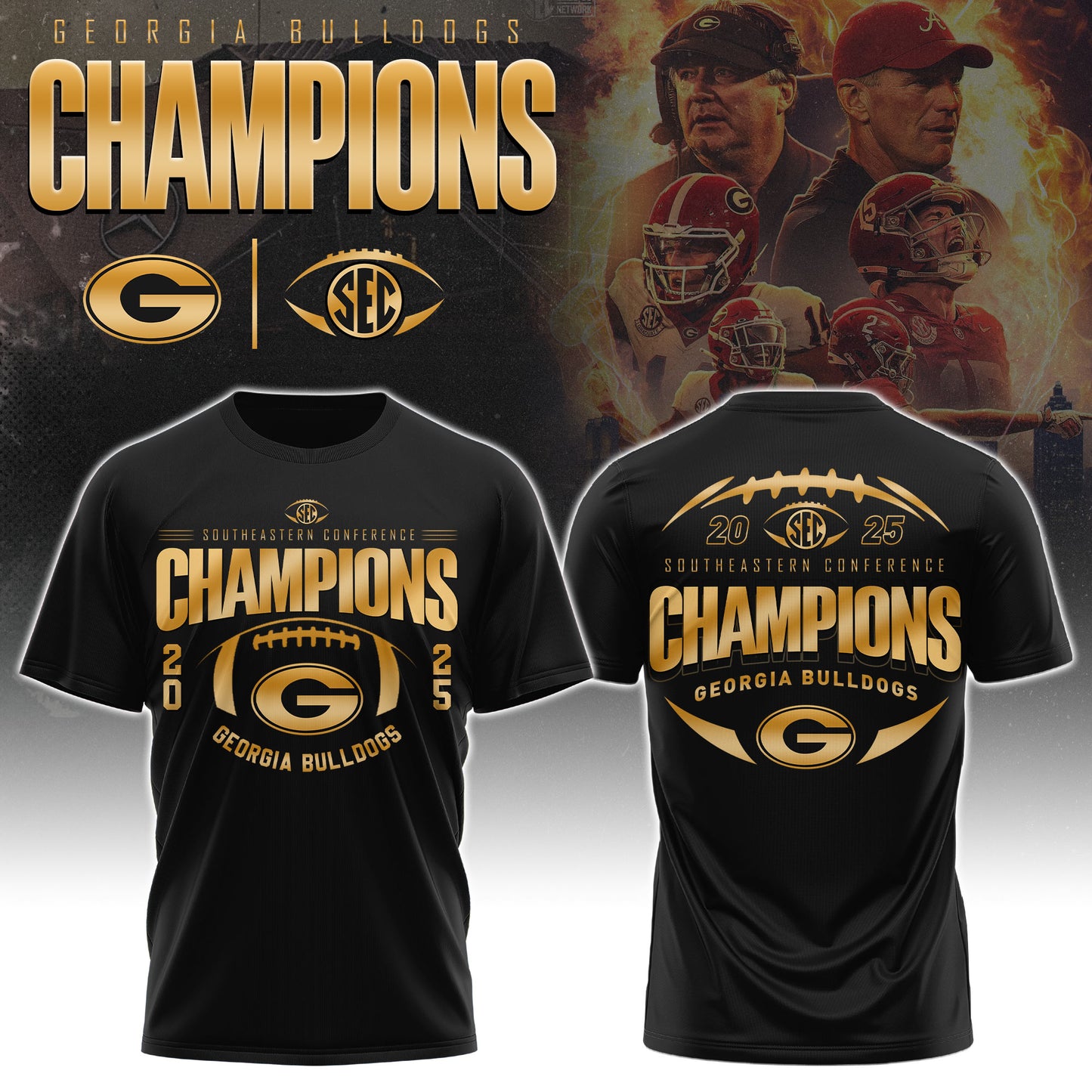 UGA 2025 SEC Football Conference Champions T-Shirt Limited Edition 02