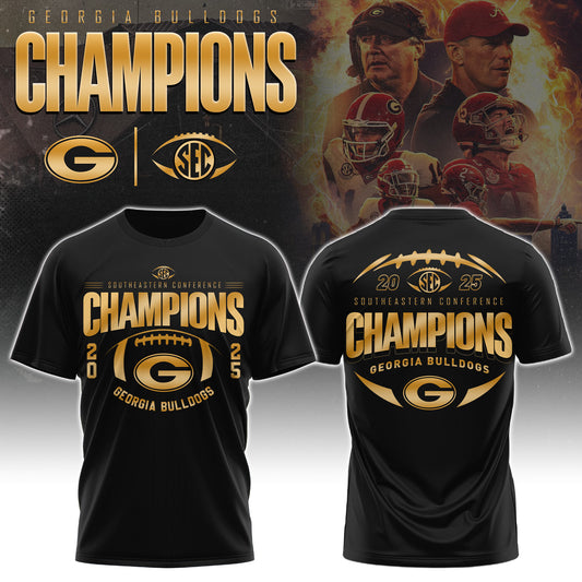 UGA 2025 SEC Football Conference Champions T-Shirt Limited Edition 02