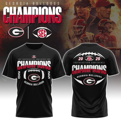 UGA 2025 SEC Football Conference Champions T-Shirt Limited Edition 03