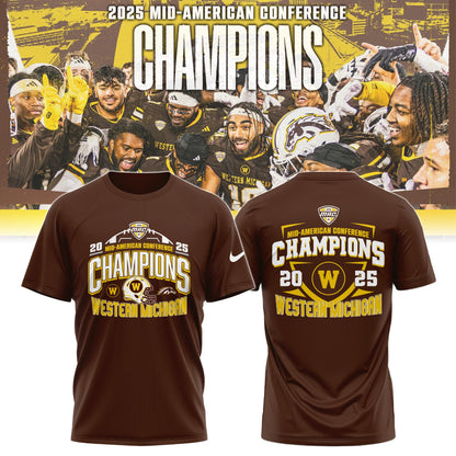 WMU 2025 Mid-American Conference Football Champions T-Shirt Limited Edition 01