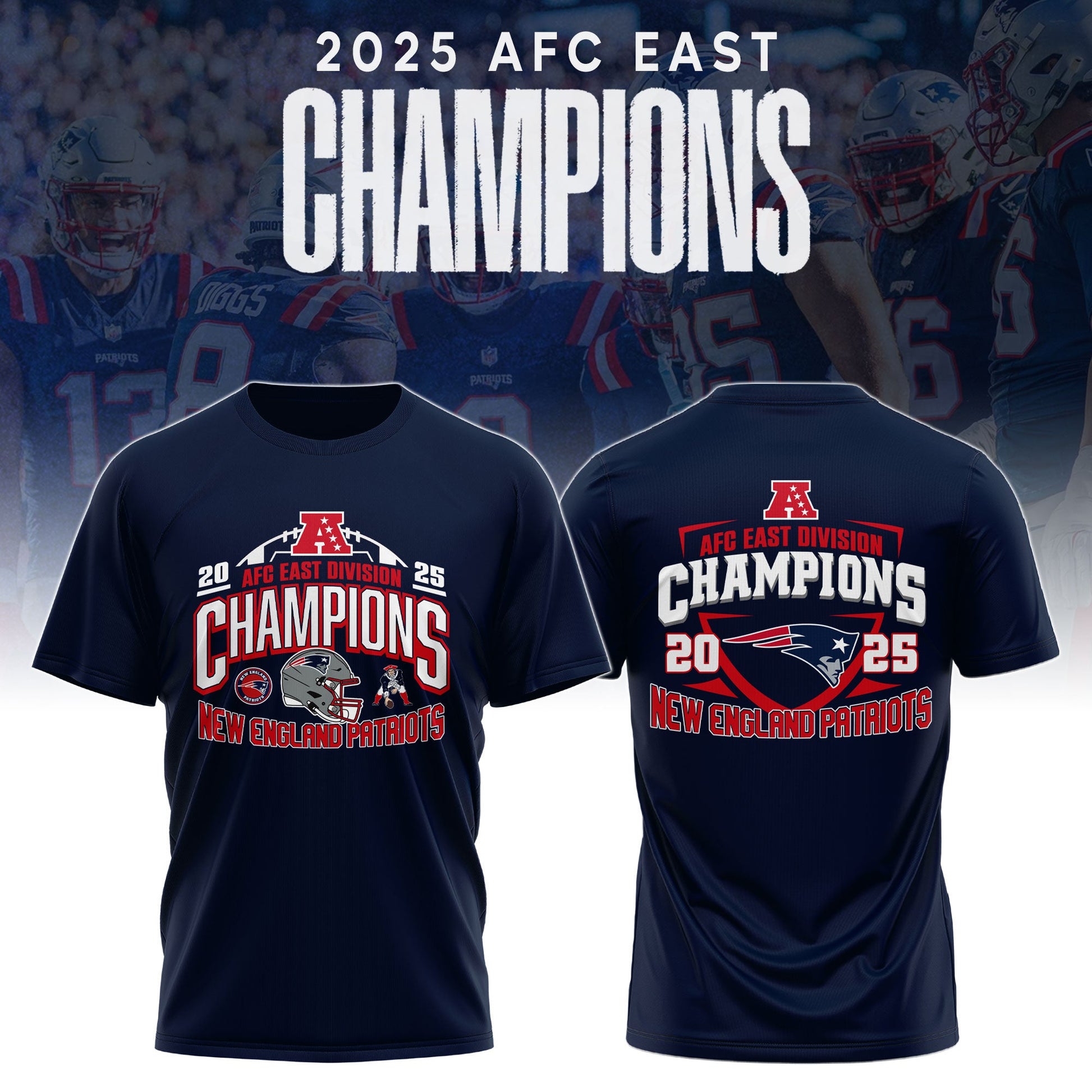 New England Patriots 2025 AFC East Champions Sweatshirt Limited Edition