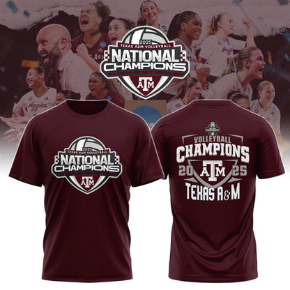 TAM 2025 Women’s Volleyball National Champions T-Shirt Limited Edition