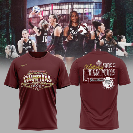 2025 National Champions – Texas A&M Women’s Volleyball Tee