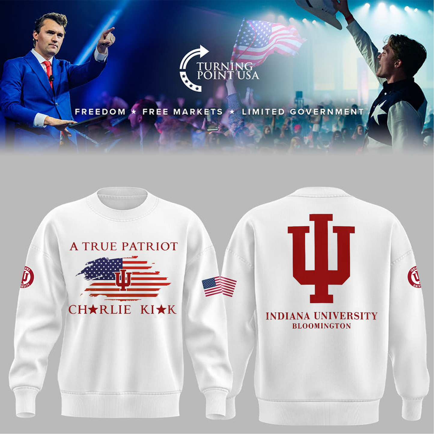 Limited Edition Indiana University x Turning Point USA Sweatshirt