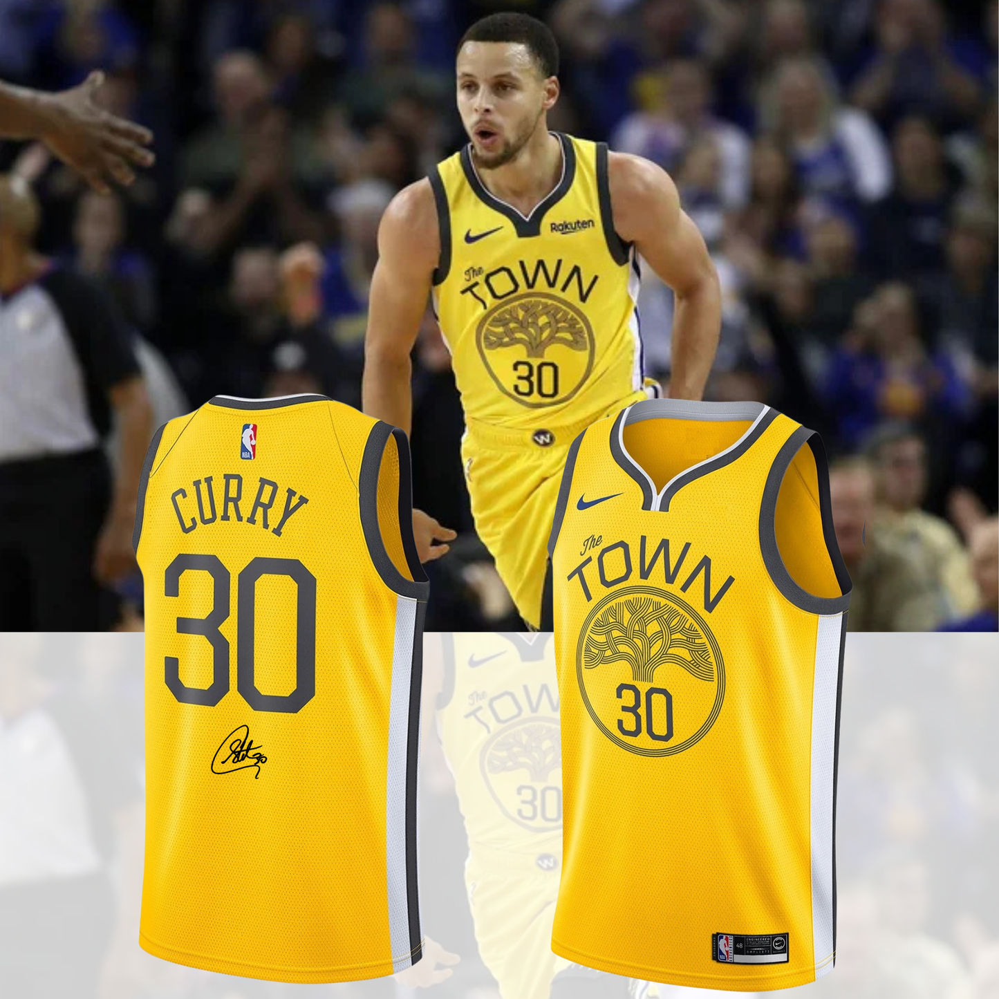 .Golden State Warriors Stephen Curry signature Jersey 3