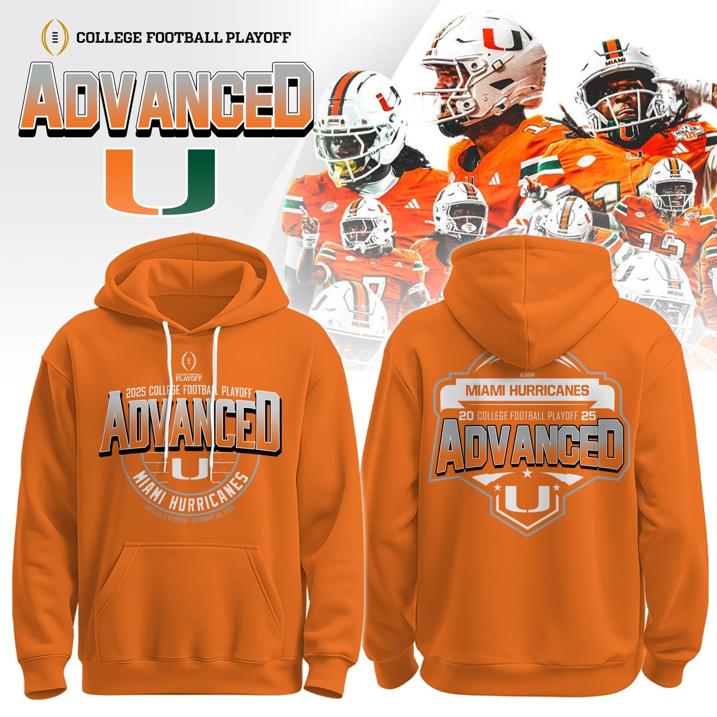 Miami Hurricanes 2025 College Football Playoff | Limited Edition Hoodie