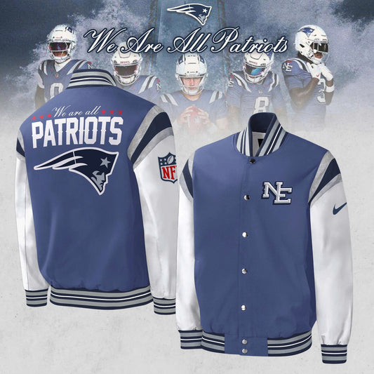 New England Patriots 2025 Rivalries Nor’Easter Storm Blue Bomber Jacket