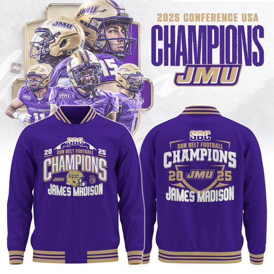.JMU 2025 Sun Belt Football Champions Bomber Limited Edition