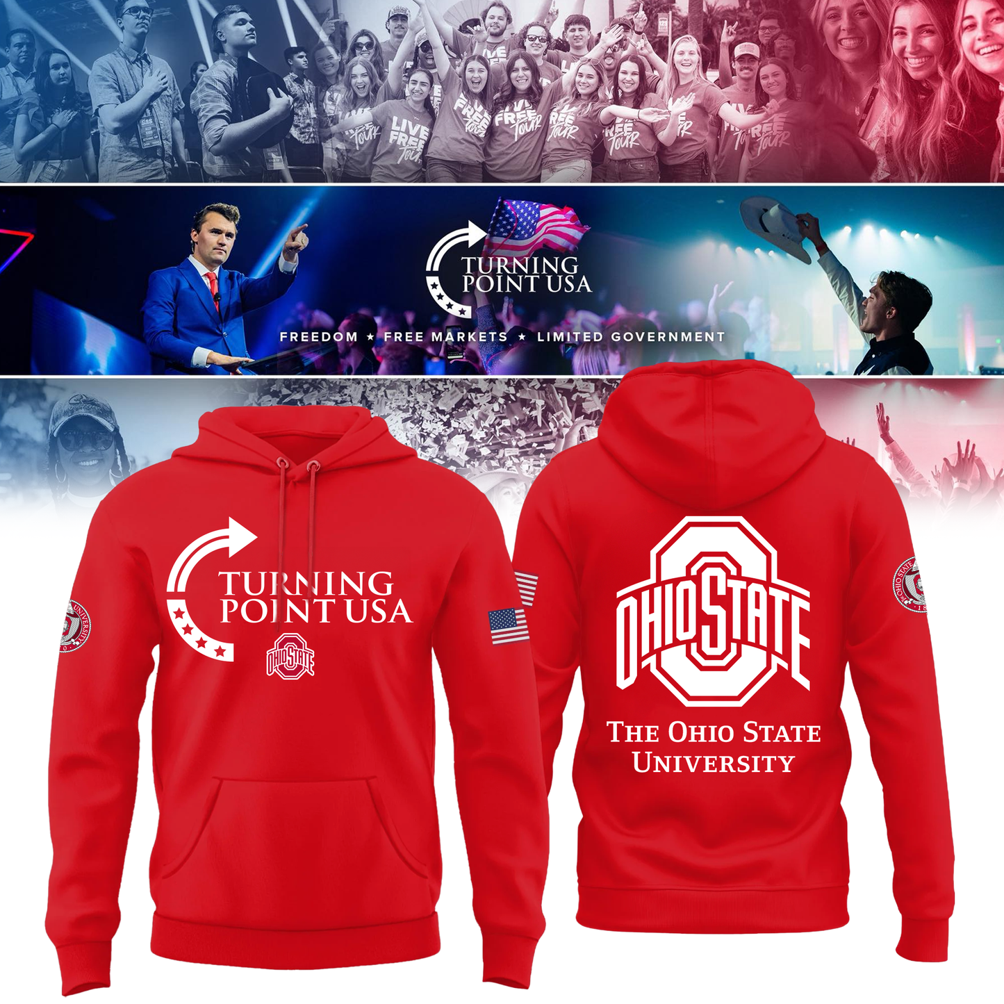 Limited Edition Ohio State Buckeyes x Turning Point USA Hoodie