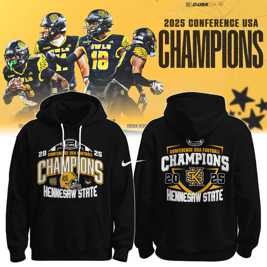 .KENNESAW 2025 C-USA Football Conference Champions Hoodie Limited Edition