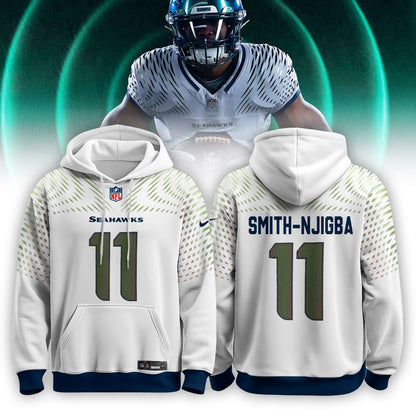 Jaxon Smith-Njigba Wolf Gray Seattle Seahawks 2025 Rivalries Collection Limited Hoodie