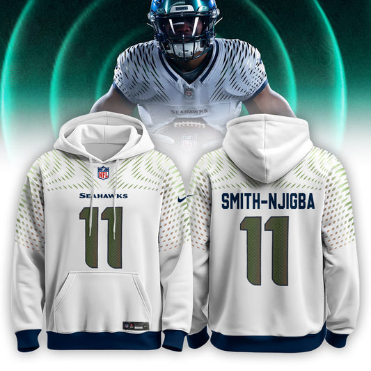 Jaxon Smith-Njigba Wolf Gray Seattle Seahawks 2025 Rivalries Collection Limited Hoodie