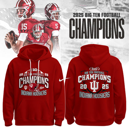 IU 2025 Big Ten Football Conference Champions Hoodie Limited Edition