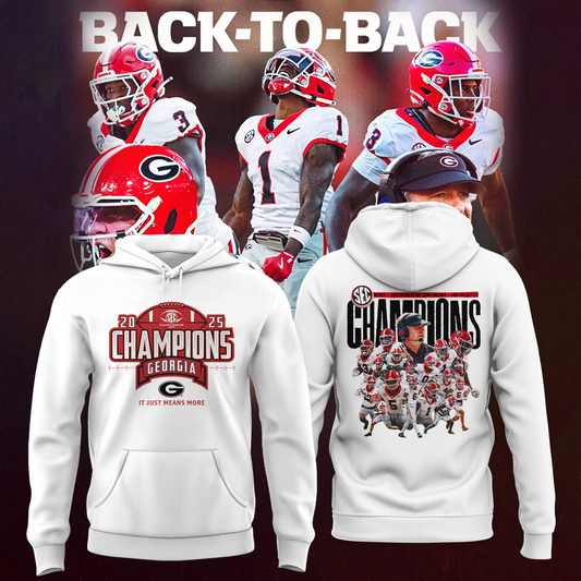 UGA 2025 SEC Football Conference Champions Hoodie Limited Edition
