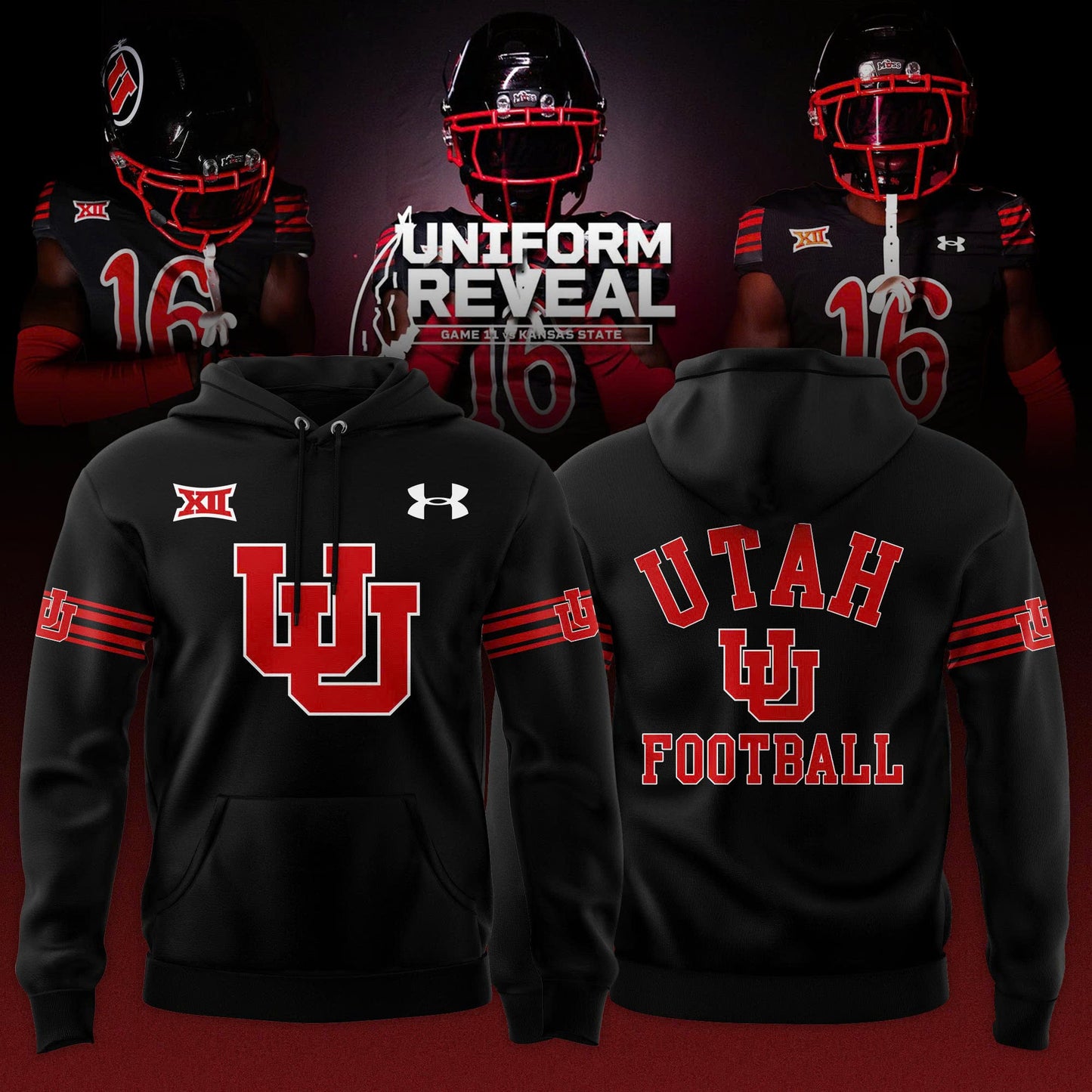 Utah Utes Black Throwbacks Hoodie – Black