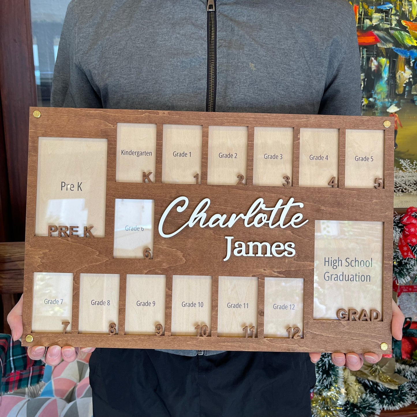 School Years Photo Frame, Pre K to Graduation School Picture Frame, Personalized Grade School Photo Frame, Senior Picture Gift