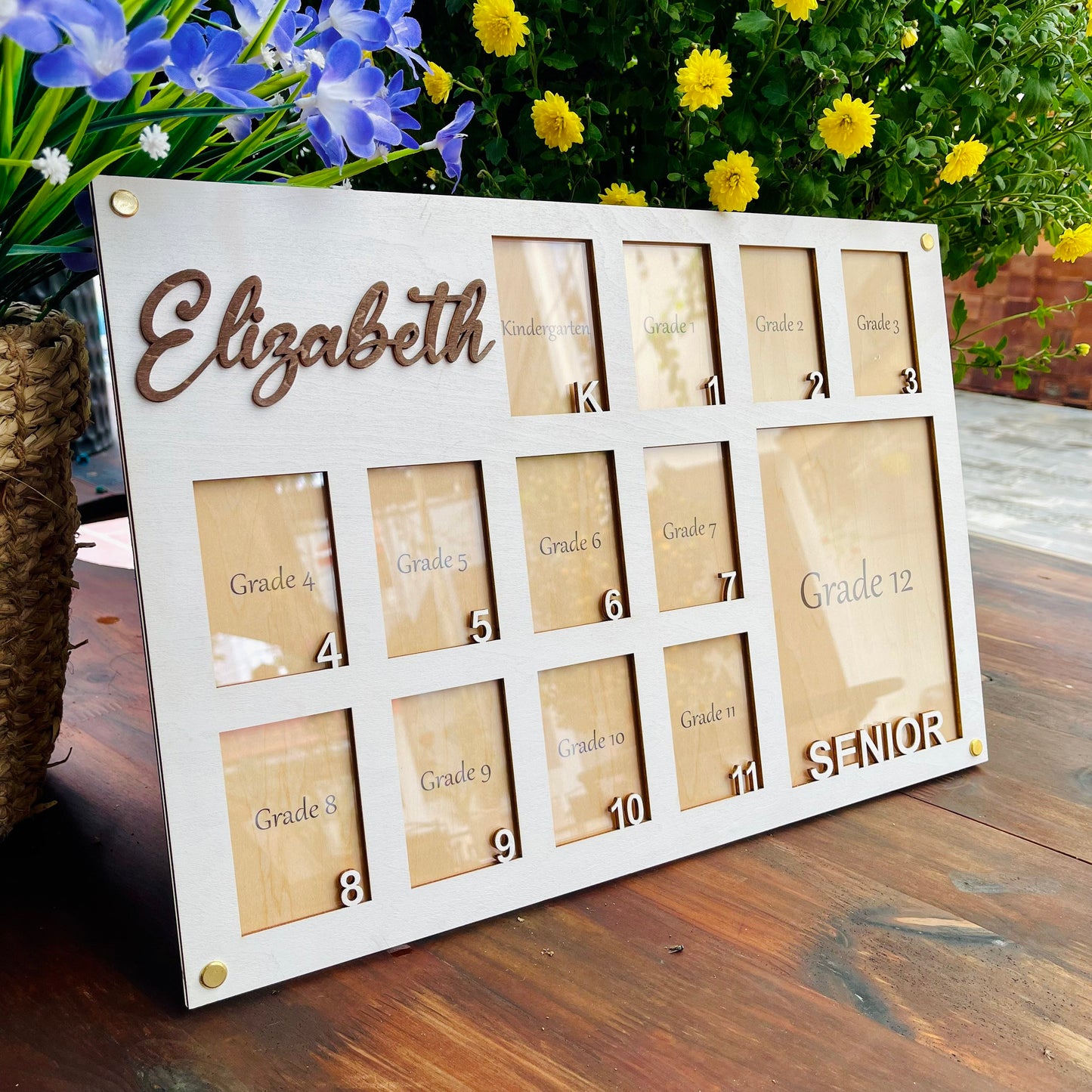 Kindergarten to Graduation School Years Photo Frame, School Picture Frame, Personalized Grade School Photo Frame, Senior Picture Gift