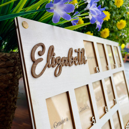 Kindergarten to Graduation School Years Photo Frame, School Picture Frame, Personalized Grade School Photo Frame, Senior Picture Gift