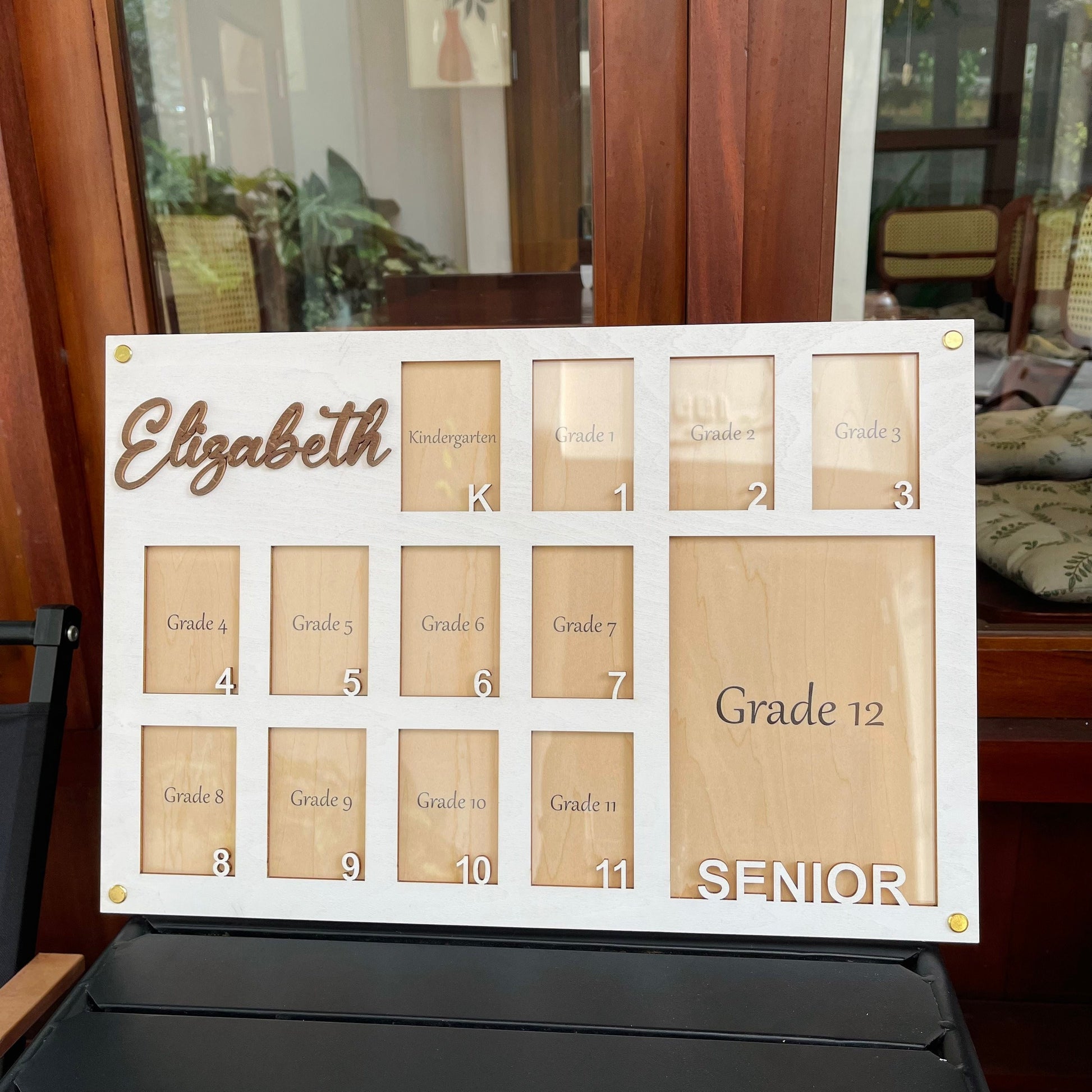 Kindergarten to Graduation School Years Photo Frame, School Picture Frame, Personalized Grade School Photo Frame, Senior Picture Gift