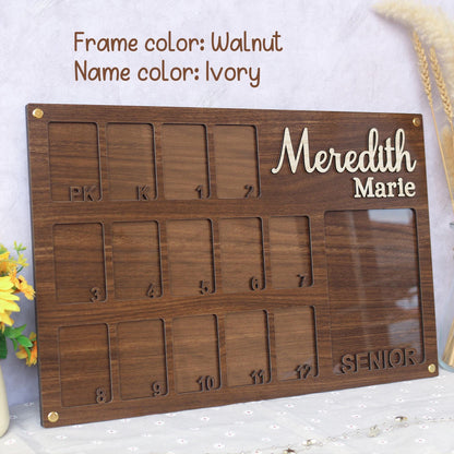 School Picture Frame, PreK to Senior School Years Photo Frame, Personalized Grade School Photo Frame, Graduation Frame, Senior Picture Gift