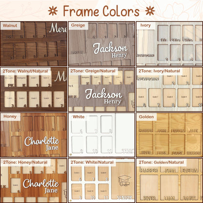 Pre K to Senior School Picture Frame, School Years Photo Frame, Personalized Grade School Photo Frame, Graduation Frame, Senior Picture Gift