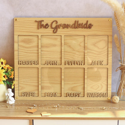 Grandchildren Picture Frame, Personalized with names, 2-10 kids, Grandkid photos, Grandparents Gift, Mother's Day Gifts