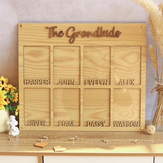 Grandchildren Picture Frame, Personalized with names, 2-10 kids, Grandkid photos, Grandparents Gift, Mother's Day Gifts