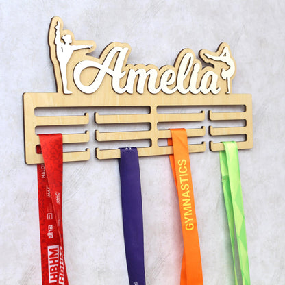 Medal Holder, Gymanstics Medal Hanger, Bedroom Wall Hanging, Medal Display, Bedroom Sign, Bedroom Wall Art, Personalised Sign, Gymnast Sign