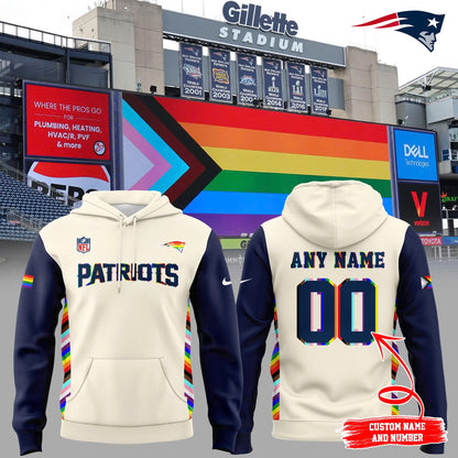 Special New Pride Patriots Logo Hoodie Custom Name Numbers