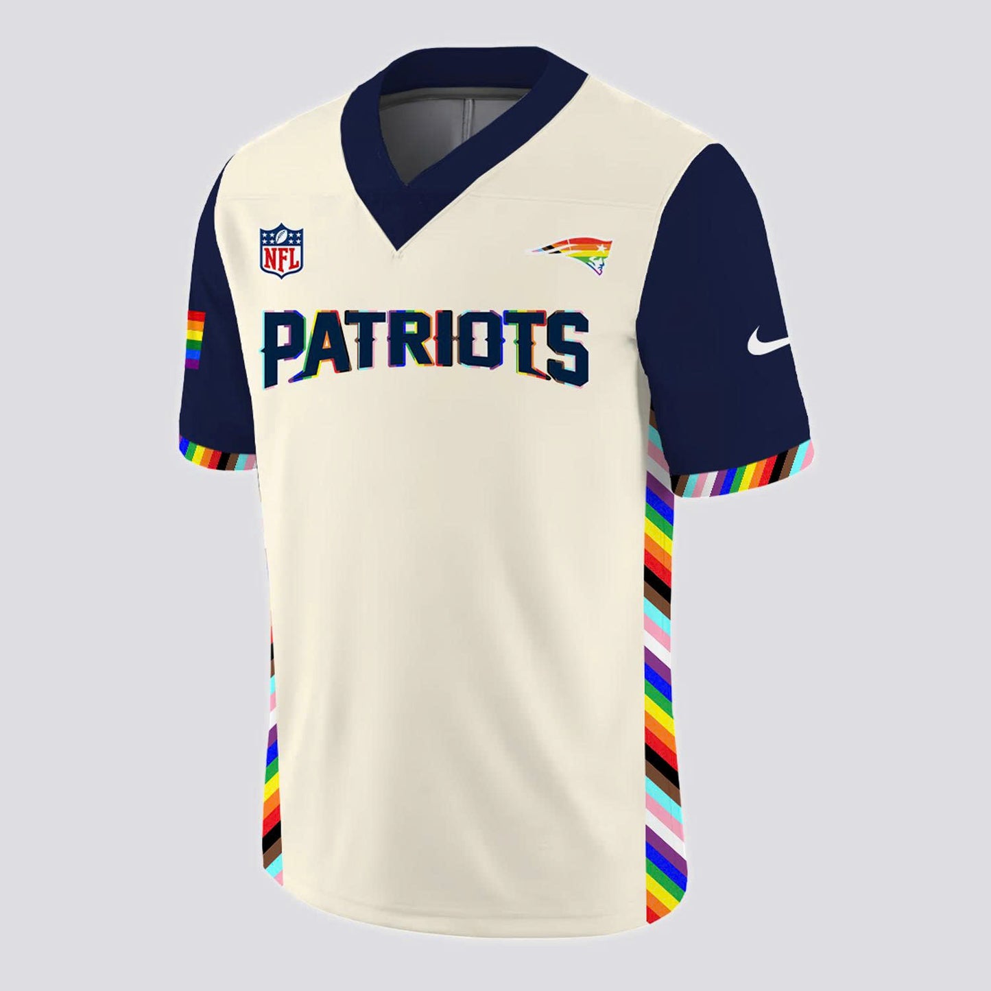 Special New Pride Patriots Logo Football Jersey Custom Name Numbers