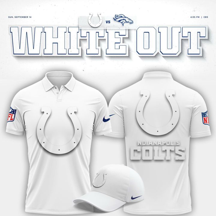 Indianapolis Colts "White Out" Polo V2