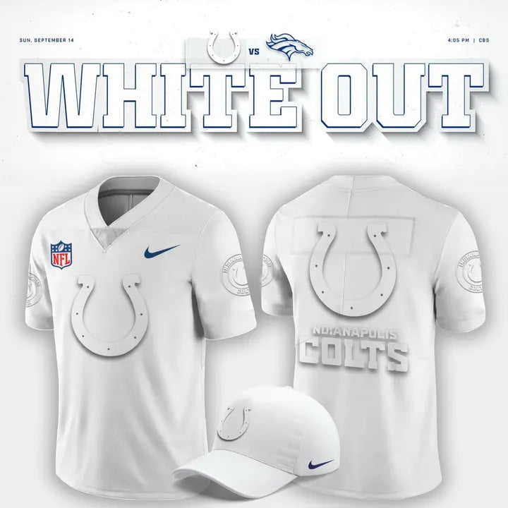 Indianapolis Colts "White Out" Football Jersey V2