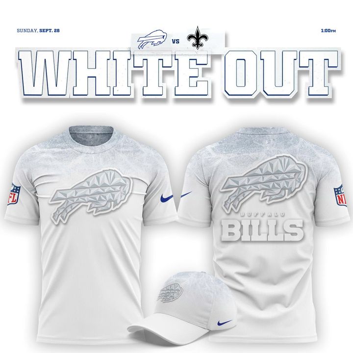 Buffalo Bills "White Out" T-shirt-V1