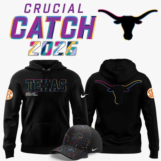 Texas Longhorns Football 2025 Crucial Catch Hoodie