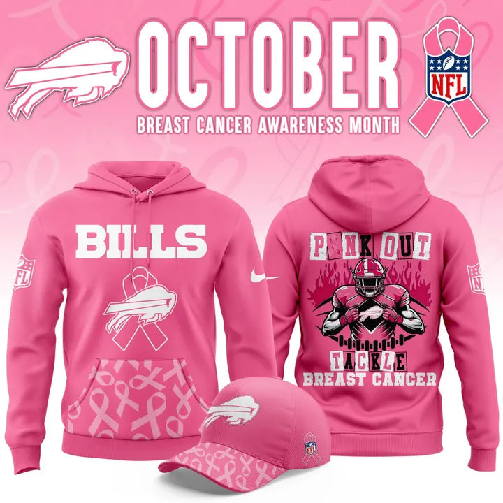 Buffalo Bills '' OCTOBER BREAST CANCER AWARENESS MONTH '' Hoodie