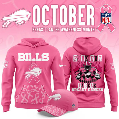 Buffalo Bills '' OCTOBER BREAST CANCER AWARENESS MONTH '' Hoodie