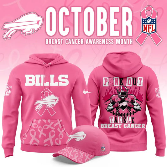 Buffalo Bills '' OCTOBER BREAST CANCER AWARENESS MONTH '' Hoodie
