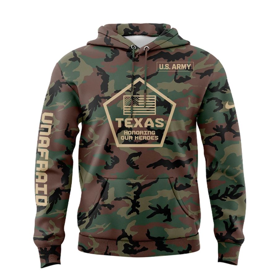 2025 Texas Longhorns Military Appreciation Camo Hoodie