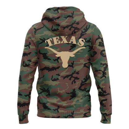 2025 Texas Longhorns Military Appreciation Camo Hoodie