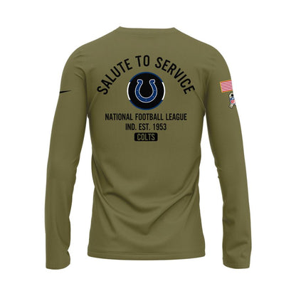 2025 Salute to Service Indianapolis Colts Long Sleeve Shirt