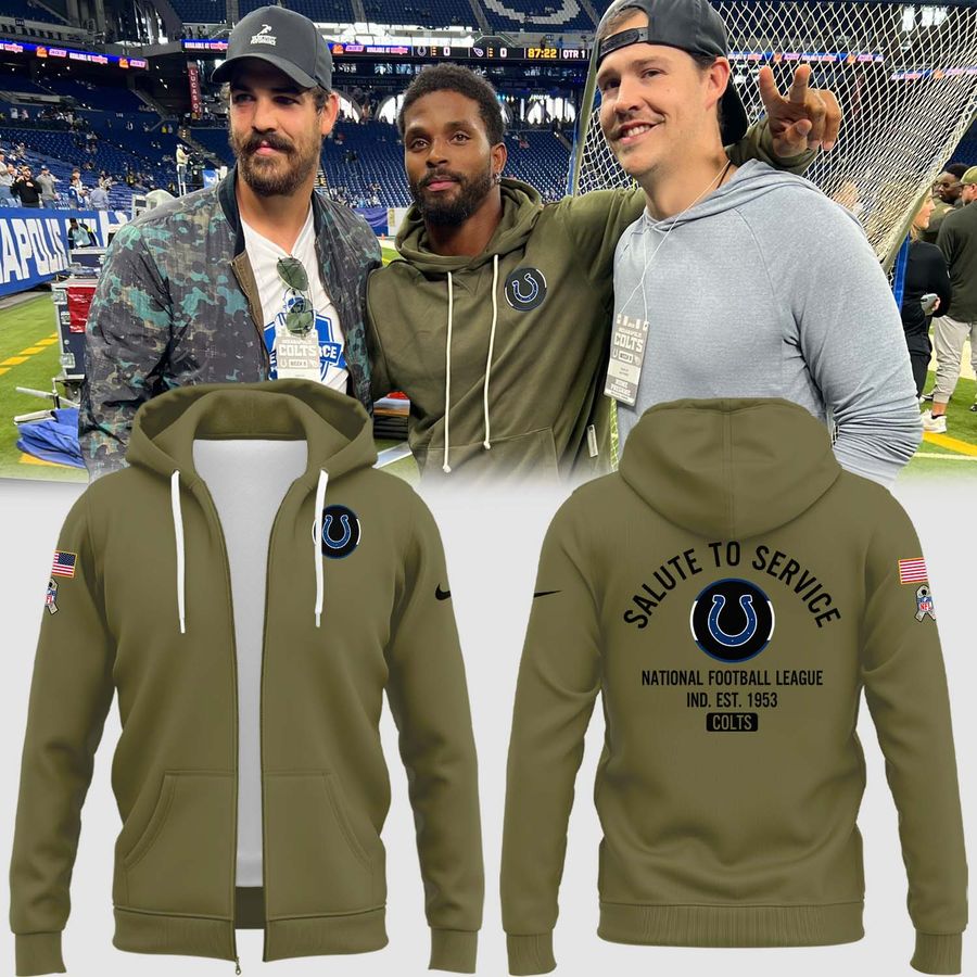 2025 Salute to Service Indianapolis Colts Zip Hoodie