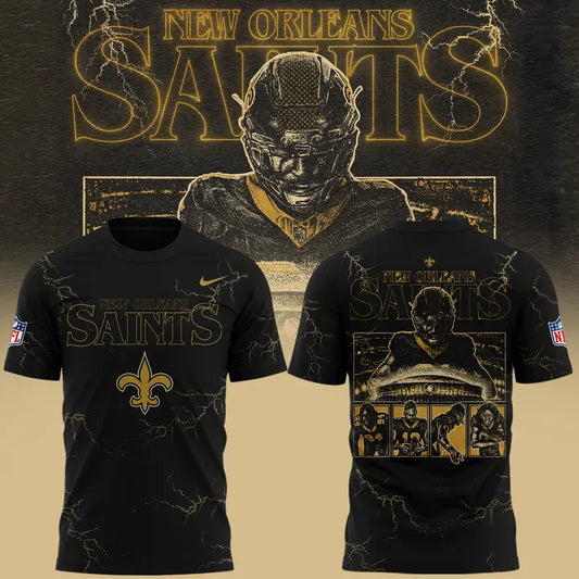 New Orleans Saints black uniform 2025 T-Shirt