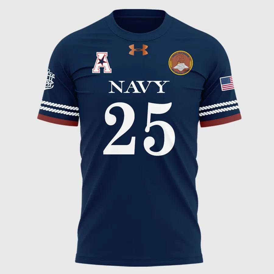 2025 Limited Edition T-Shirt Navy Football uniform 250 years for fans