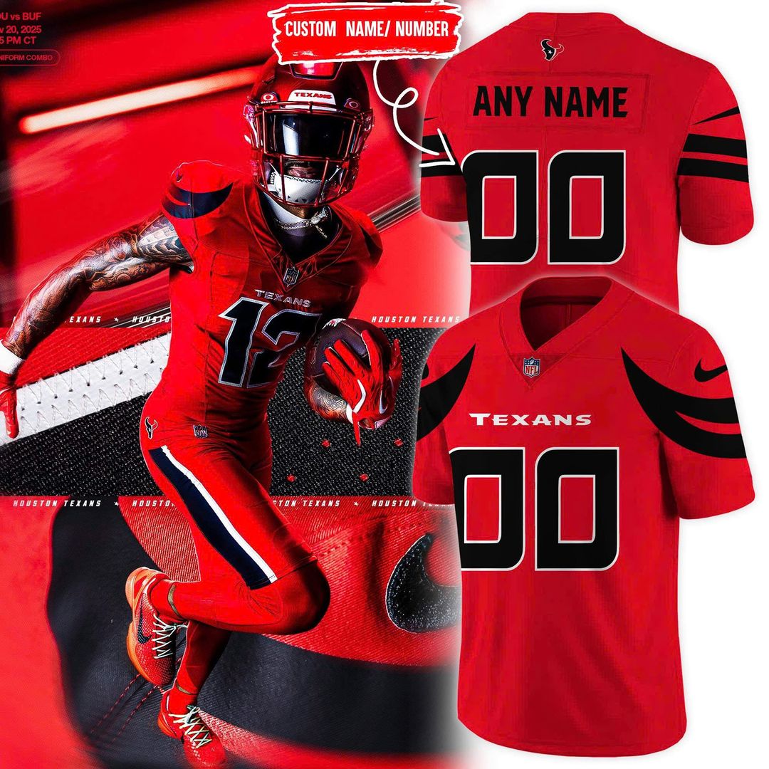 Houston Texans Battle Red 2025 Football Jersey