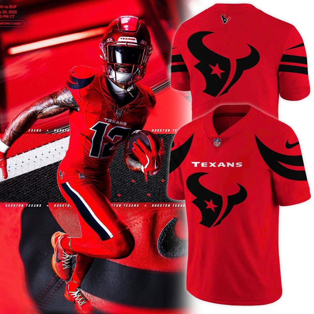 Houston Texans Battle Red 2025 Football Jersey
