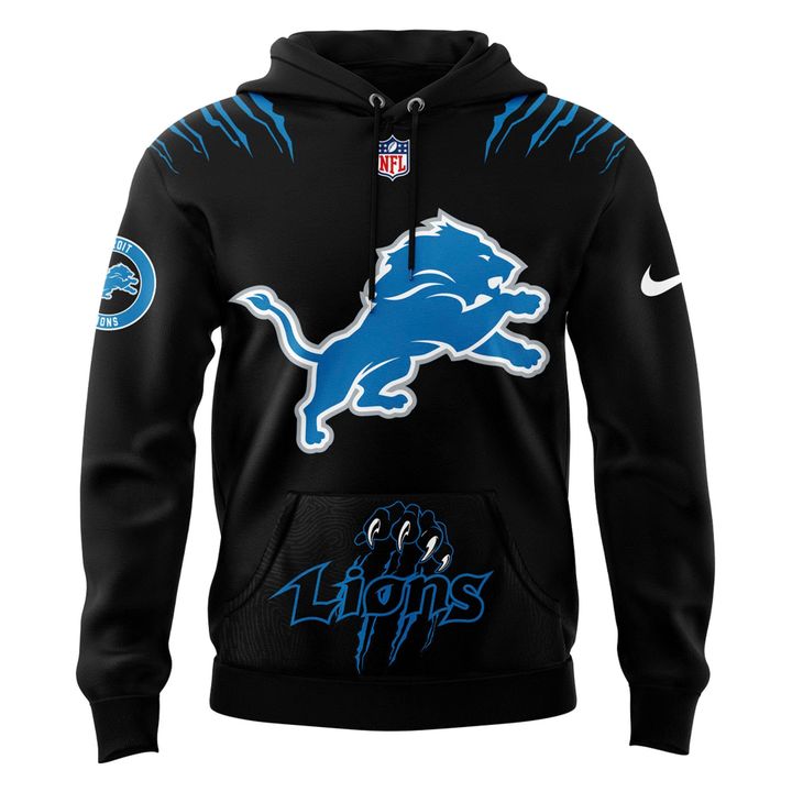 Men's Nike Back In Black Detroit Lions 2025 Hoodie(V5)