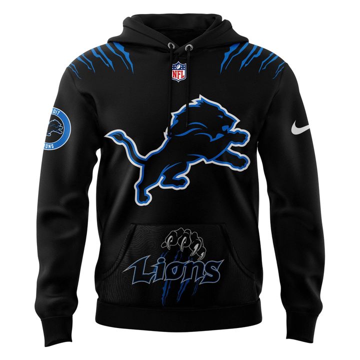 Men's Nike Back In Black Detroit Lions 2025 Hoodie(V7)
